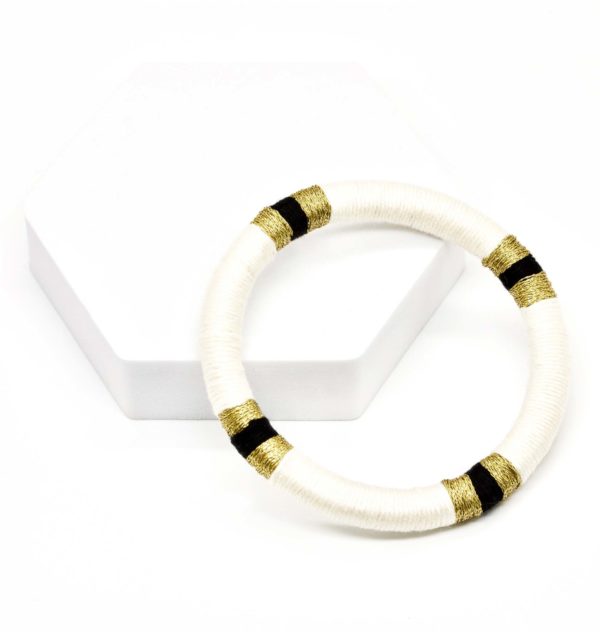 Bracelet Sangha blanc/noir