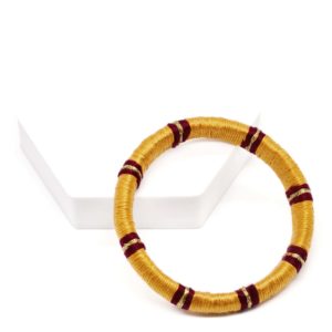Bracelet Padma jaune/bordeaux