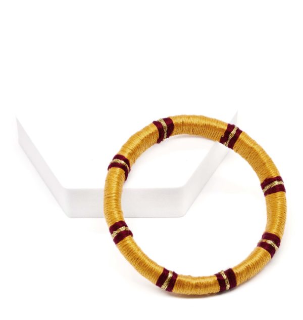 Bracelet Padma jaune/bordeaux